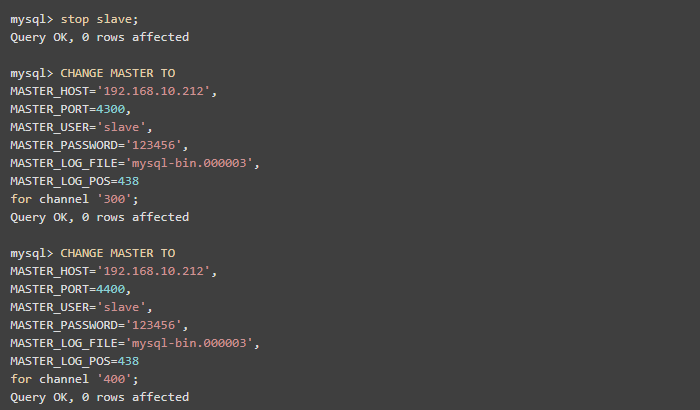 MySQL 5.7 多主一从（多源复制）同步配置