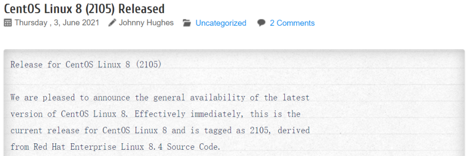 Centos 8 4发布 Rhel衍生的linux发行版 Osc开源社区 微信公众号文章 微小领