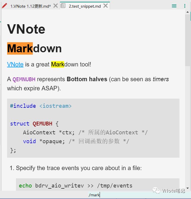 VNote 1.12 更新，基于 Qt 的开源笔记软件
