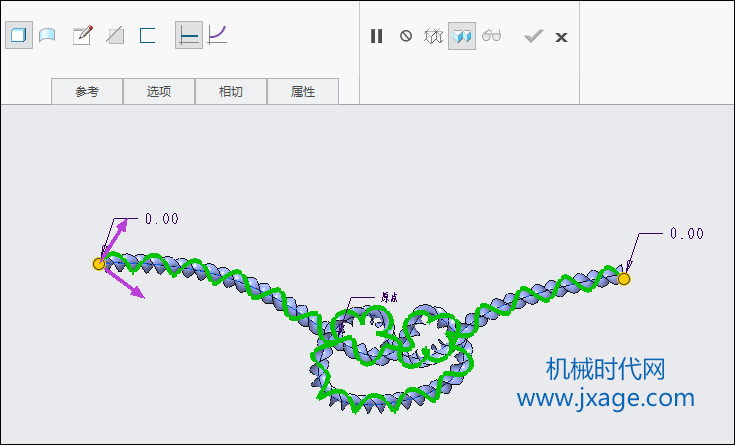 Proe/Creo如何创建绳结？的图10