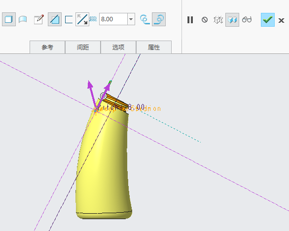 Creo如何创建塑料瓶?的图17