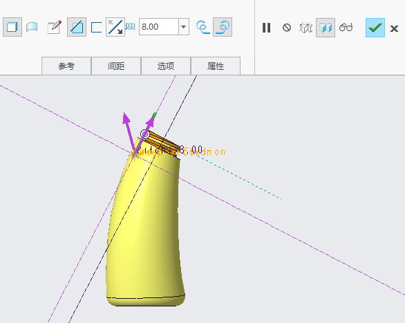 Creo如何创建塑料瓶？的图17