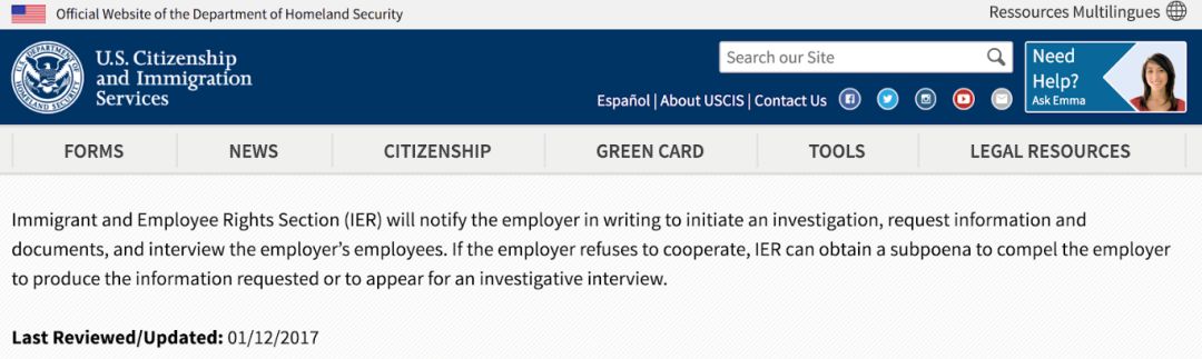 截图来自移民局官网，版权属于原作者