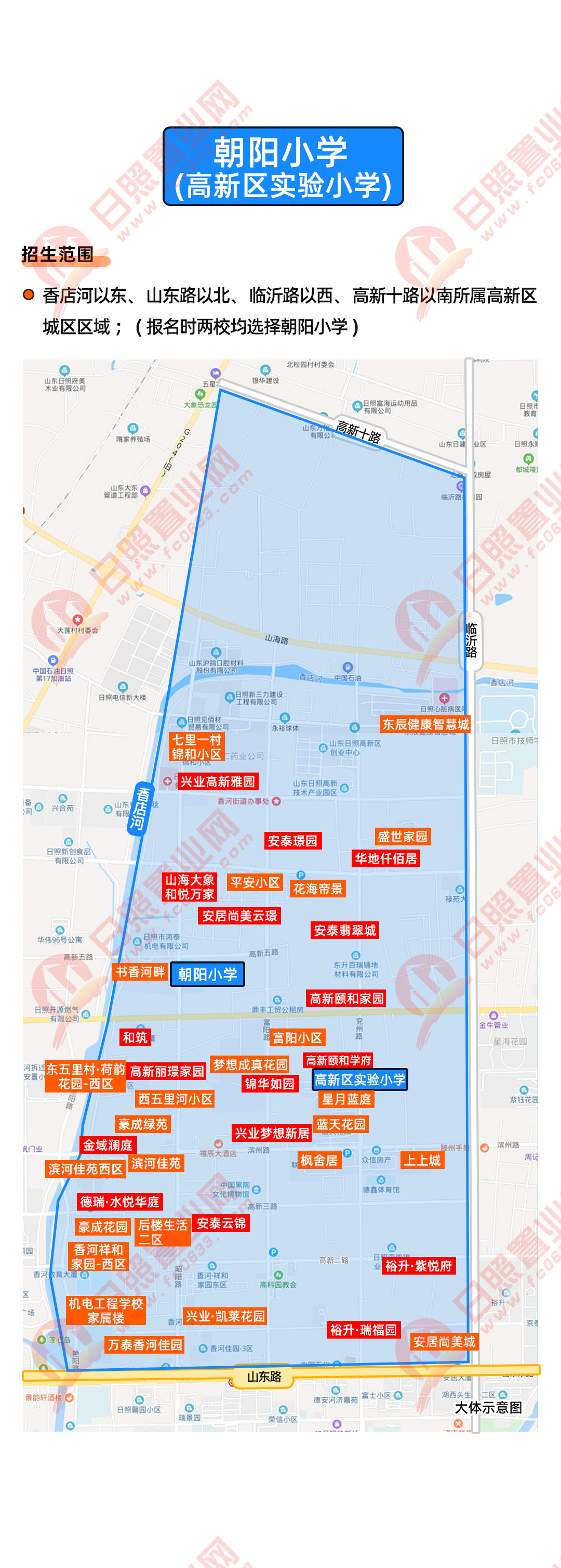 2022年日照高新区招生片区出来啦