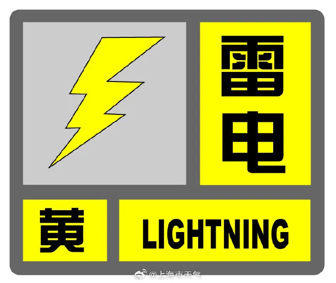 Shanghai Yellow Thunderstorm Alert ： Heavy Rain Today, 50mm Possible