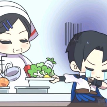 王者荣耀漫画：东方曜调戏食堂大妈？活该没鸡腿，鲁班大师特殊照顾