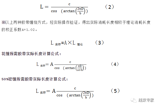 线束加工中胶带缠绕长度计算EXCEL模板的图4