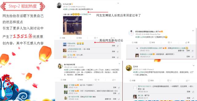 这些蓝V用户和一些知名人物的参与，使得#在哪儿过年#话题热度大增，带动了相当大的阅读、讨论量。