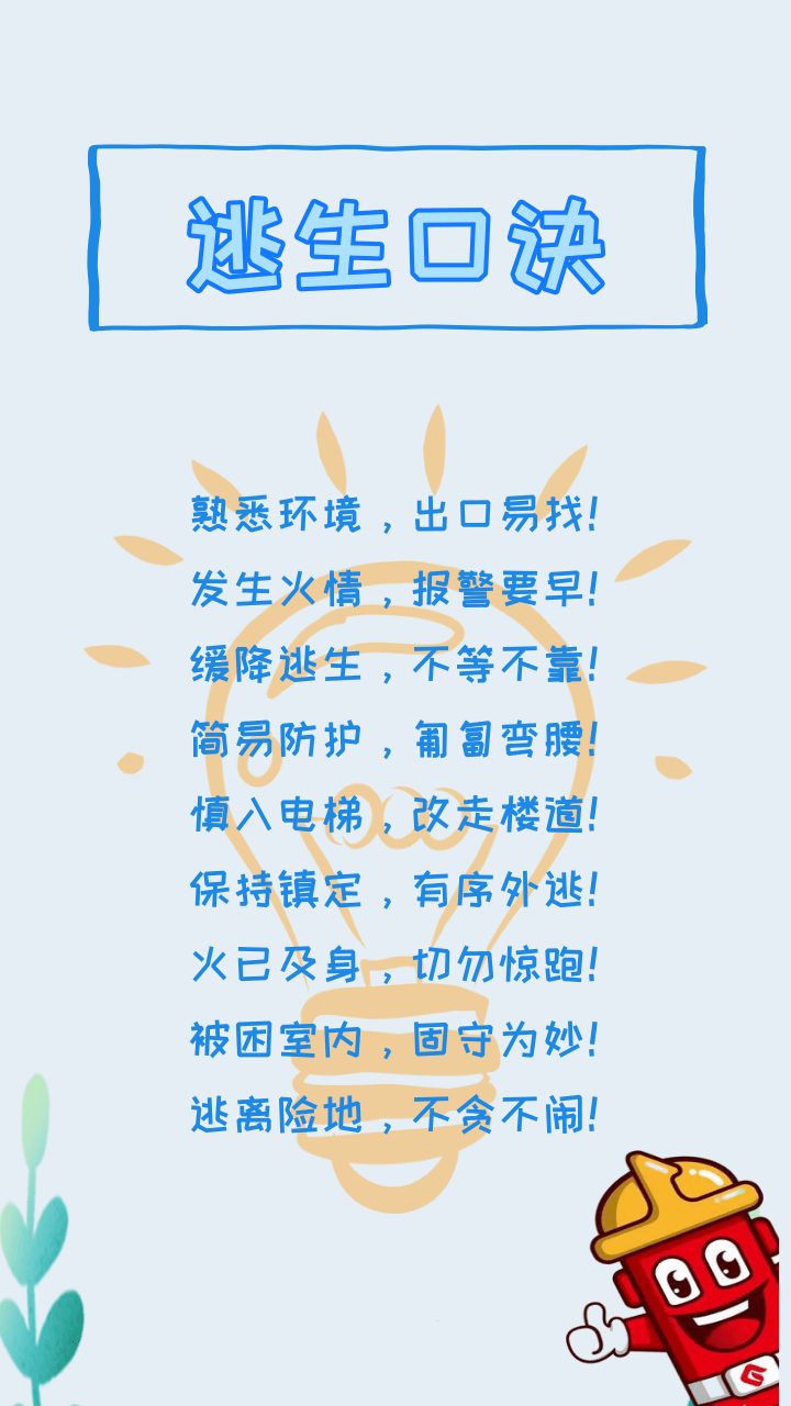 火灾自救文字图片