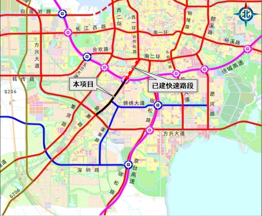 合肥金寨路方兴大道望水路快速化改造工程12月18日开建