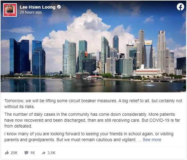 新加坡解封重启第一日，李显龙总理呼吁民众继续保持警惕（附第一阶段解封注意事项）