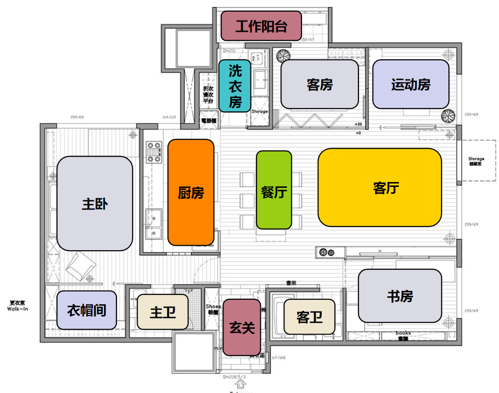 装干货 | 100㎡细分成13个区域,别人家的房间规划细致到我想象力枯竭