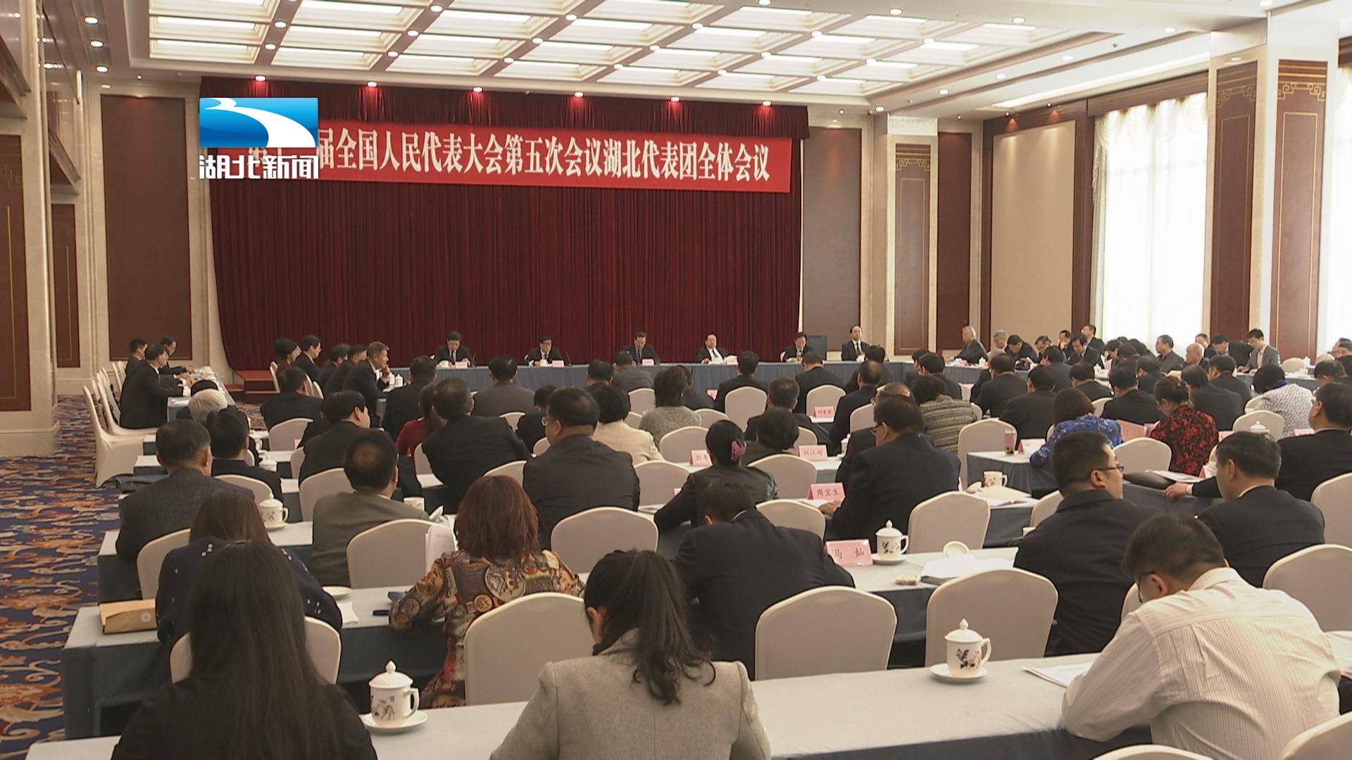 湖北代表团举行第一次全体会议蒋超良当选团长