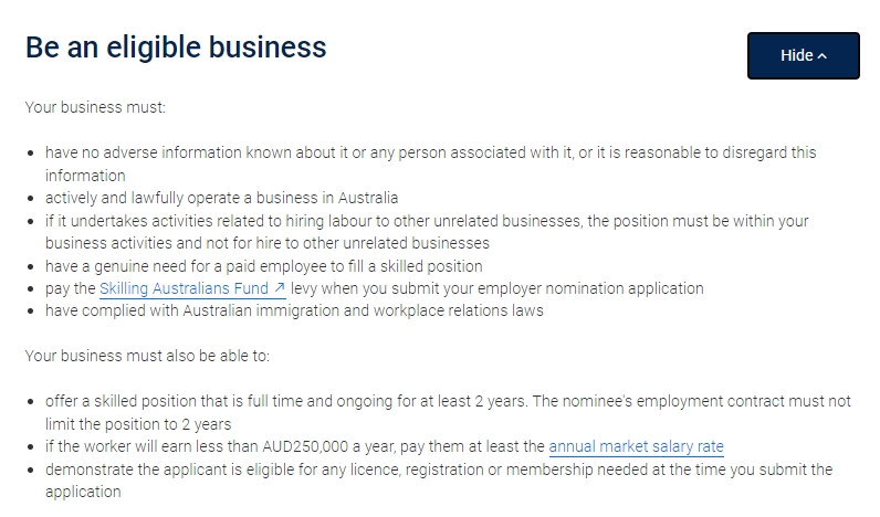 澳大利亚雇主担保移民怎么样的企业才符合资质？