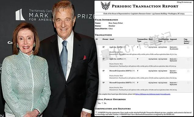 美股投资必看！国会山女股神佩洛西，退休前最后一份“持仓报告”，信息量很大。。。