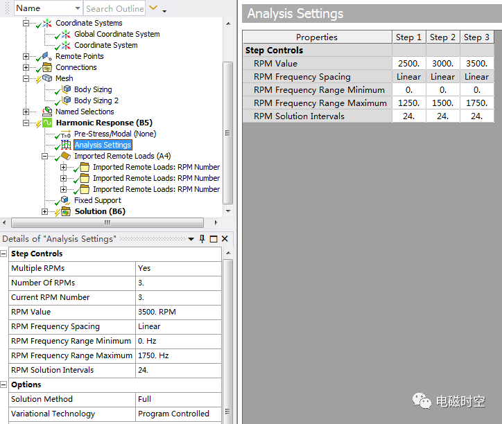 基于2019 R3 Workbench进行电机多速振动噪声分析的图20