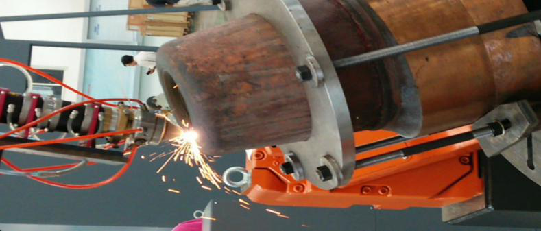 铜喷嘴激光熔覆