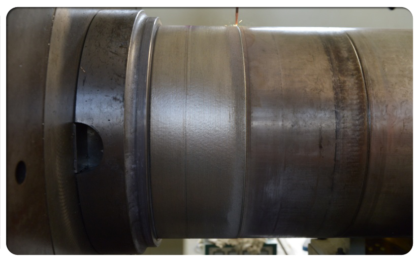 轧机驱动齿轮轴激光熔覆