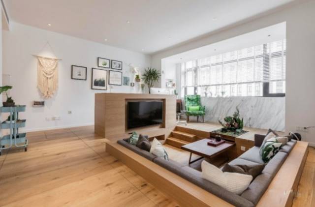 把客廳抬高了一點，60㎡的房子就多出了儲物間、餐廳、和工作區 家居 第5張