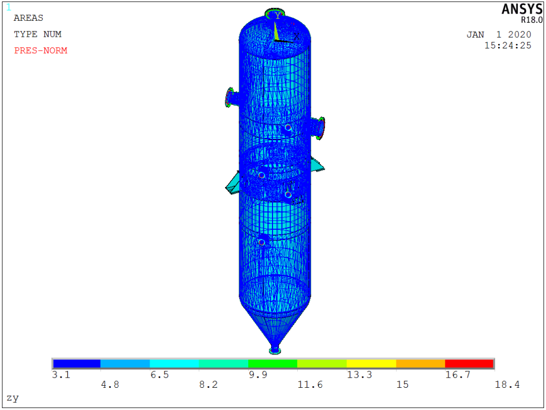 ANSYS在压力容器行业的应用-应力强度分析的图6
