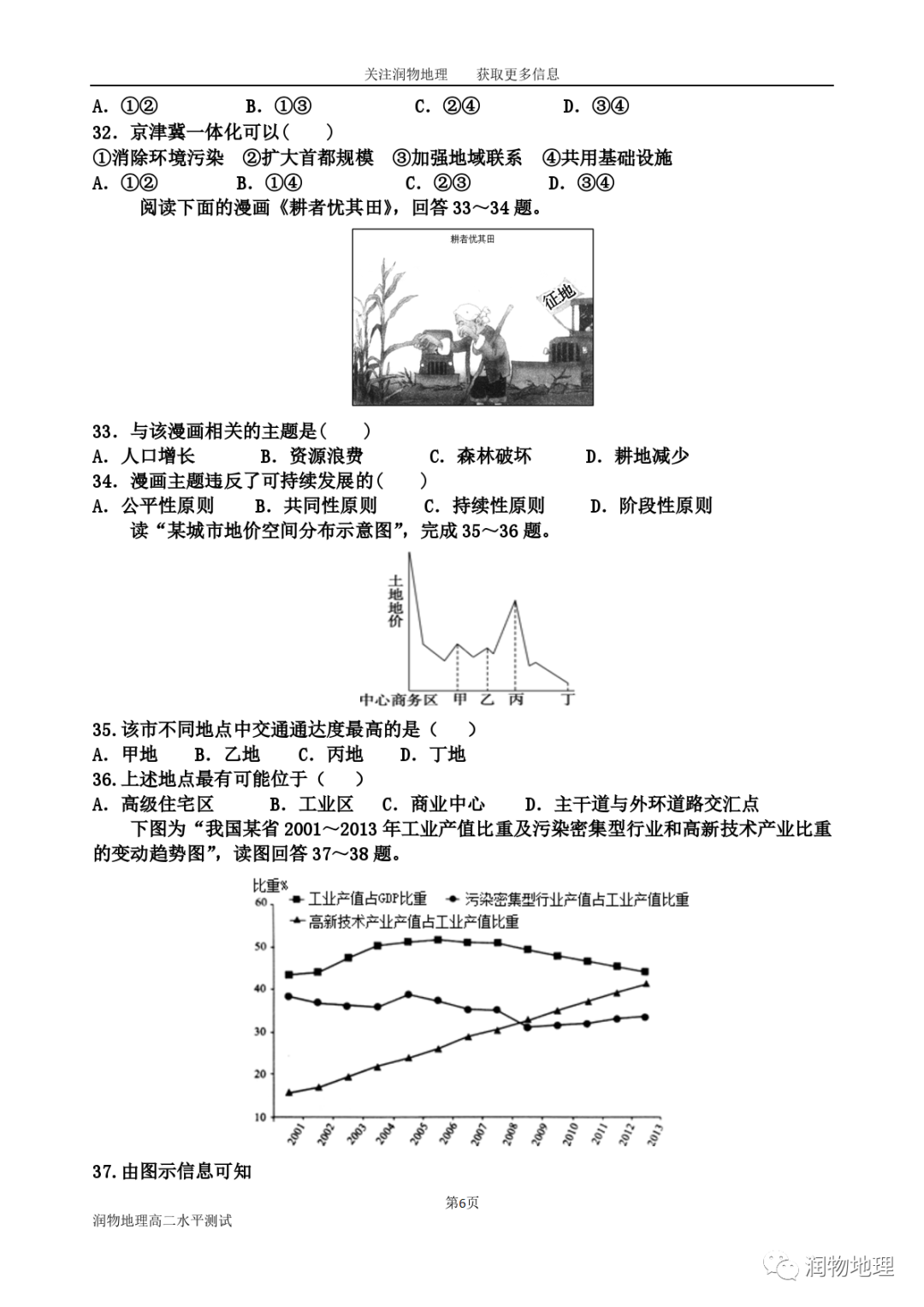 高二地理学业水平测试——自然+人文专题训练