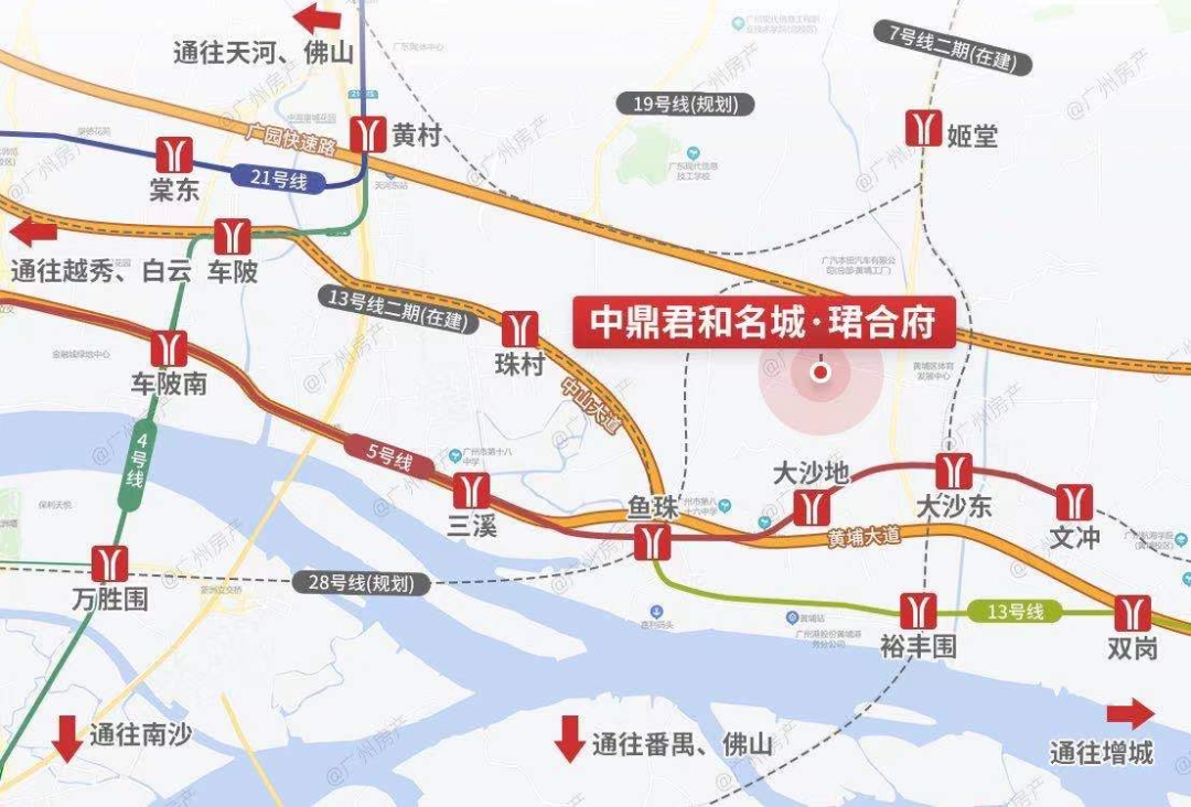 广州黄埔【中鼎君和名城珺合府】总价390万起，单价4字头！