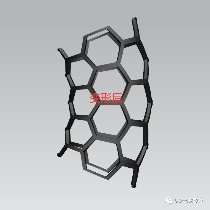 UG NX绘制六边形镂空圆环!两次变形完成的图11