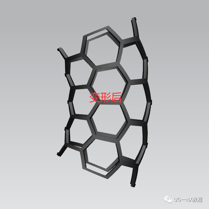 UG NX绘制六边形镂空圆环！两次变形完成的图11