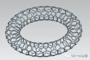 UG NX绘制六边形镂空圆环！两次变形完成