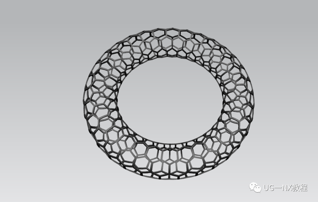 UG NX绘制六边形镂空圆环！两次变形完成的图13