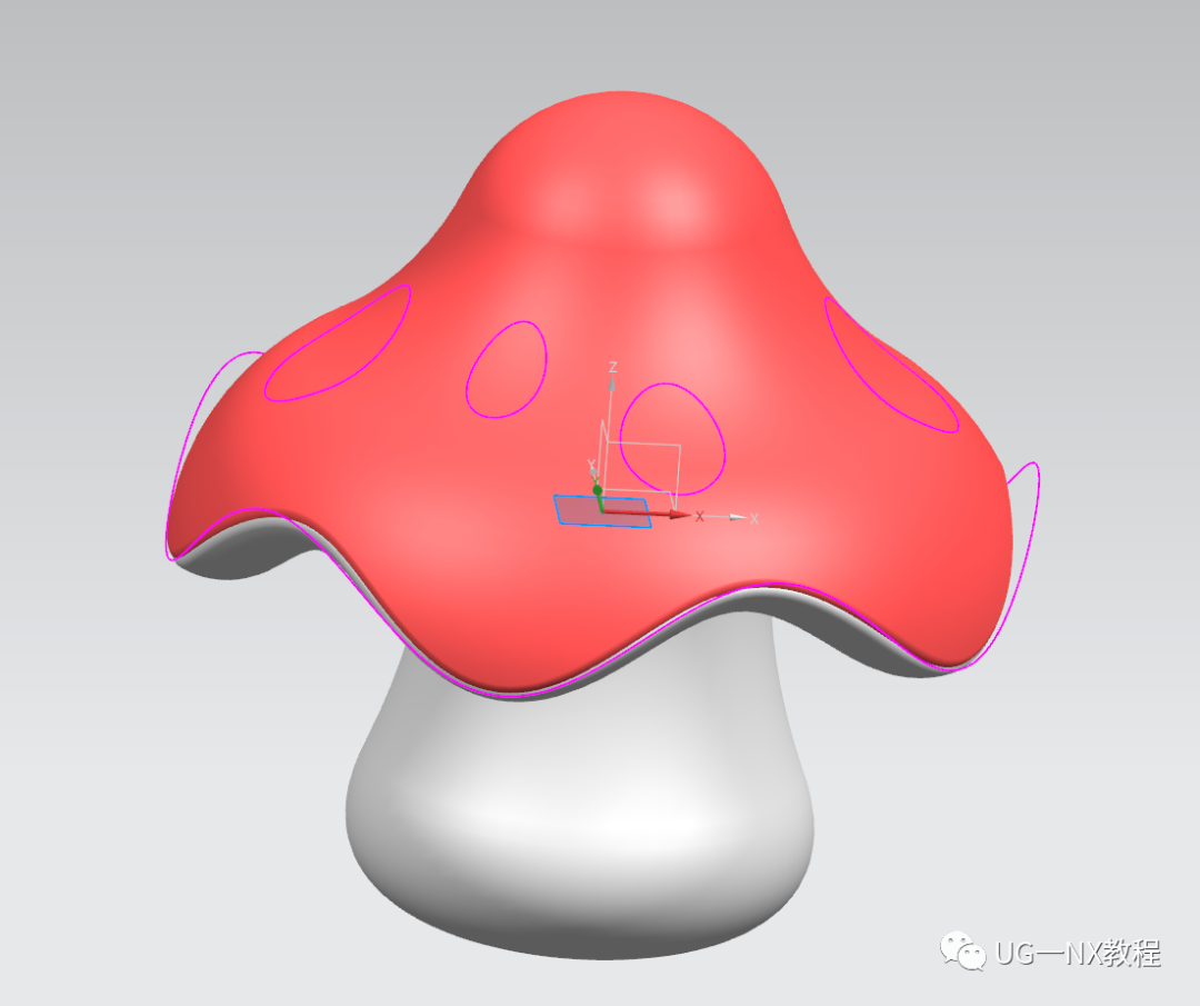 UG NX绘制一个蘑菇模型（表达式曲线）的图14