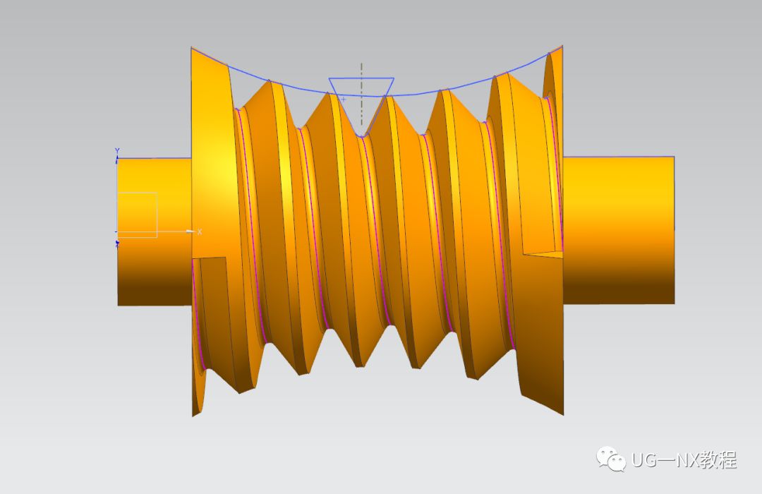 UG NX画蜗杆：绘制圆弧面蜗杆的方法的图12