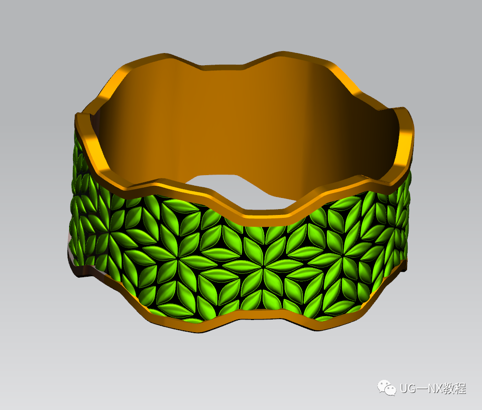 UG NX建模绿叶戒指环-整体变形的图19