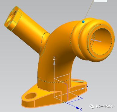 UG NX图文小练习—弯管底座（UG草图平面为异向面时，方向处理）的图32