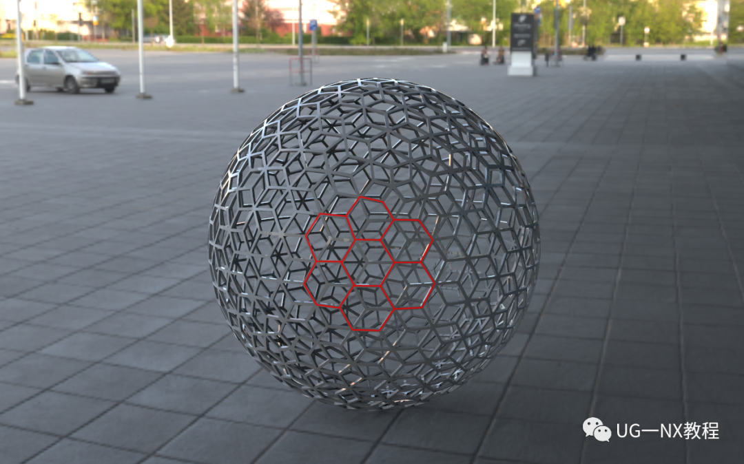 UG NX创建一个六边形镂空球体，六边形真能围成一个球？