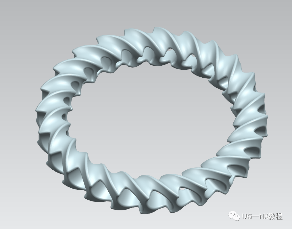 UG NX建模一个奇特的异形扭曲手环的图10