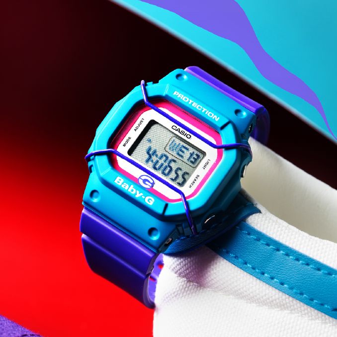 ga-140ar-1a沿袭初代baby-g的设计理念复刻经典「初代」表款dw-520