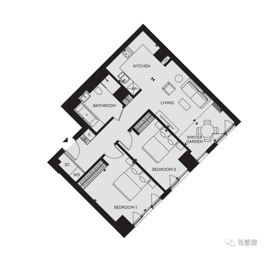 〖伦敦房产〗伦敦金融城核心地段,花冠公馆