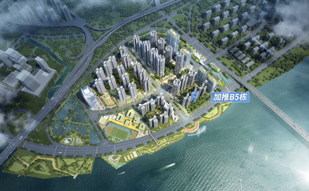 南沙保利天汇加推临江B5栋，建面119-131㎡改善大四房！