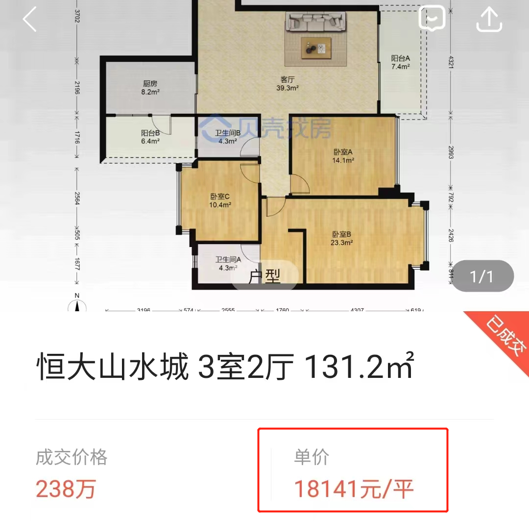 破纪录！恒大山水城1.8万/平成交，为啥它可以？