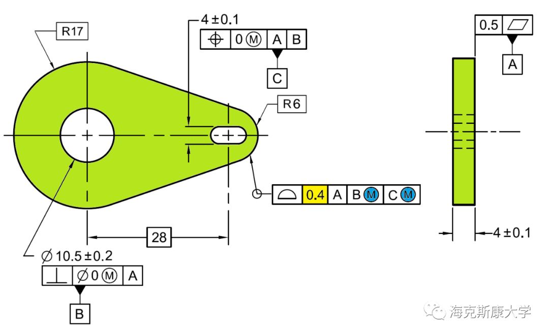 基准都不能带实体符号;mmc总结:(1)最大实体状体表示材料最多时的状态