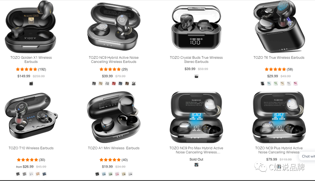 亚马逊TOP10耳机品牌TOZO站外流量拆解
