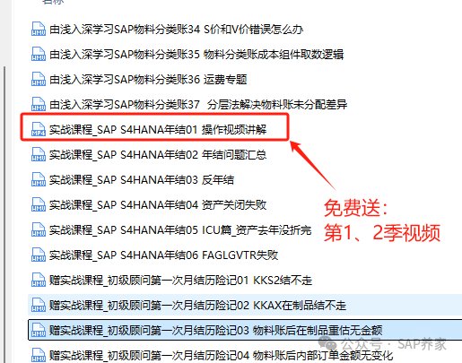 SAPS4HANA 年结视频免费送 - 封面图