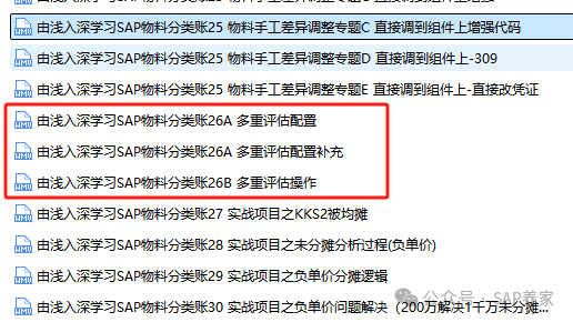 SAPFICO 多重评估是什么物料分类账 - 封面图