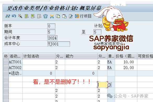 SAP 作业价格 KP26活动类型能删除吗 - 封面图