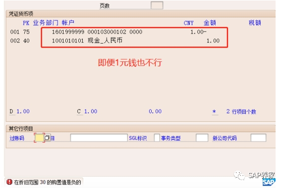 在折旧范围 30 的购置值是负的消息号 AA617 - 封面图