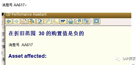 在折旧范围 30 的购置值是负的消息号 AA617 - 封面图