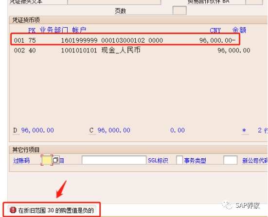 在折旧范围 30 的购置值是负的消息号 AA617 - 封面图