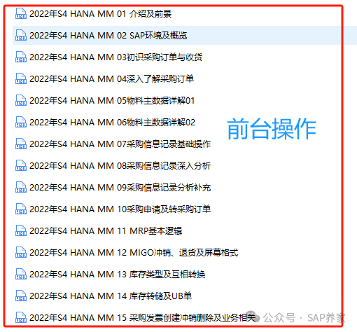 2022年 SAPS4HANAMM 全套不断更新 - 封面图