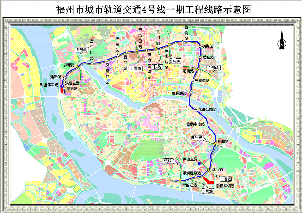 福州地鐵4號線規劃圖